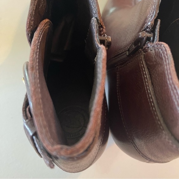 Nurture Danah Genuine Leather Ankle Boots size 7.5 brown side zip - Picture 14 of 14